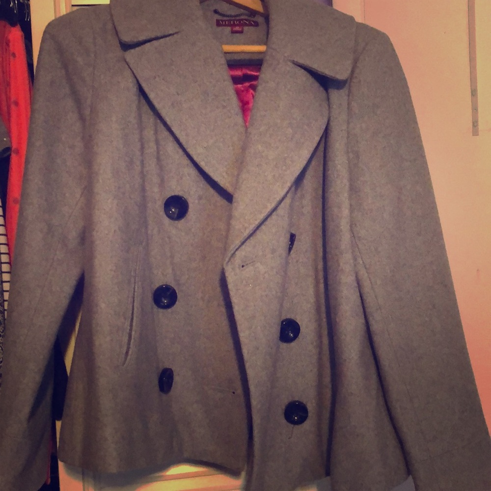 Wool Grey Pea Coat